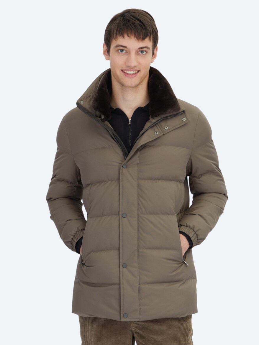 Vizon Dik Yaka Casual Dokuma Kaban - KİP