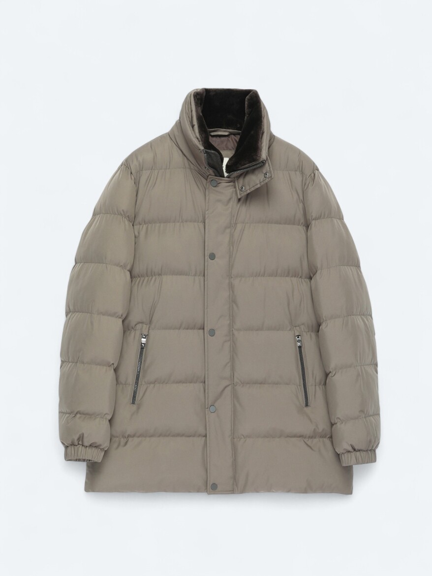 Vizon Dik Yaka Casual Dokuma Kaban - 9