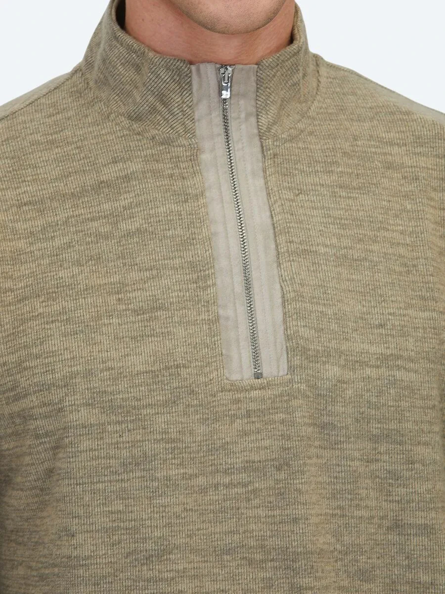 Vizon Dik Yaka Çizgili Sweatshırt - 4