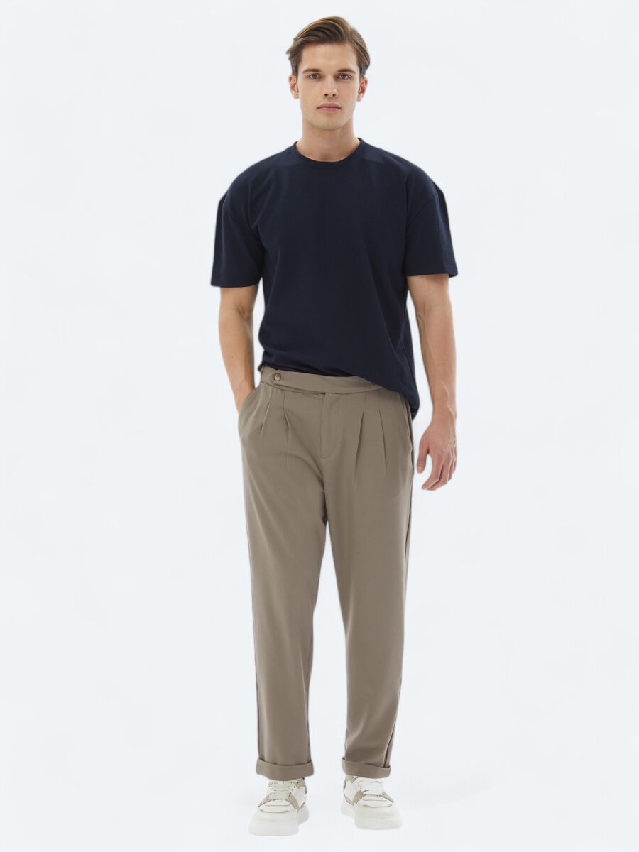 Vizon Dokuma Carrot Fit Casual Pantolon - 1