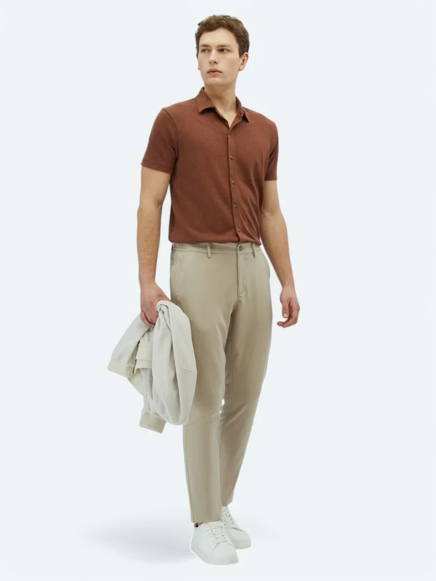Vizon Dokuma Casual Pantolon - 2