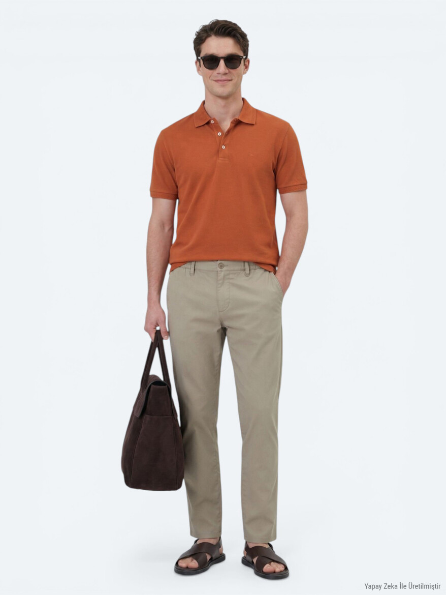 Vizon Dokuma Jogging Fit Casual Pamuk Karışımlı Pantolon - KİP