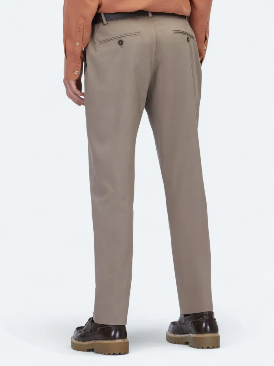 Vizon Dokuma Jogging Fit Casual Pamuk Karışımlı Pantolon - 4