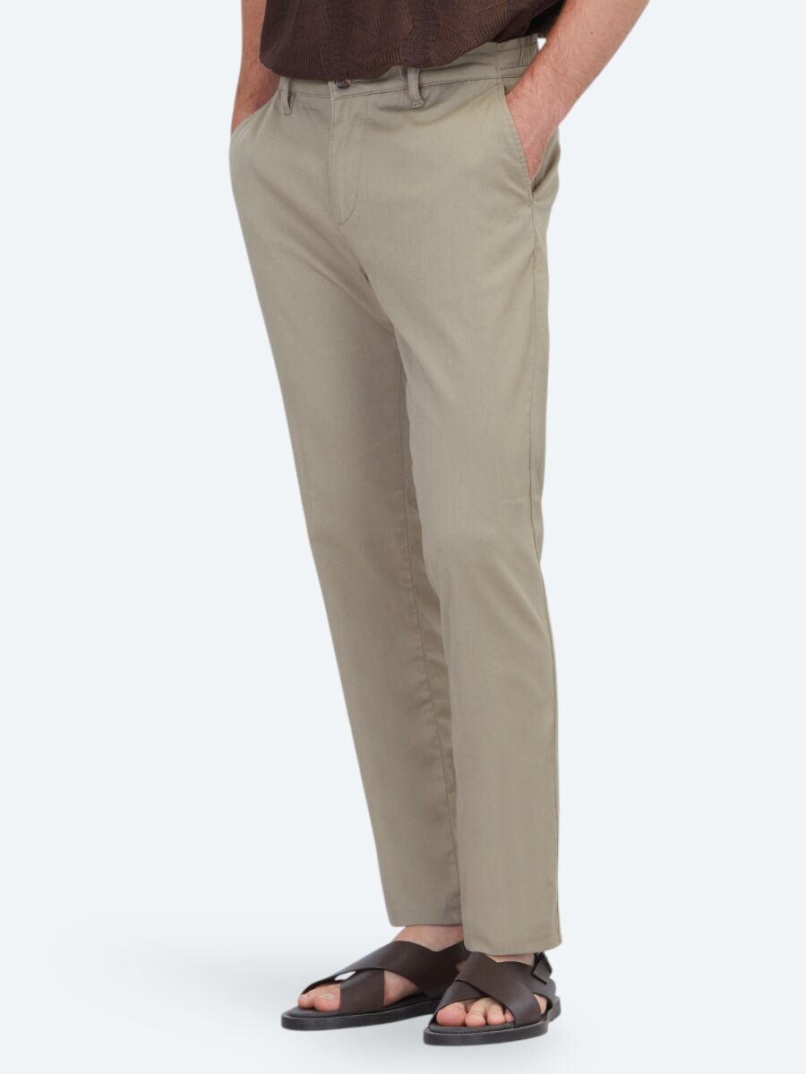 Vizon Dokuma Jogging Fit Casual Pamuk Karışımlı Pantolon - 2