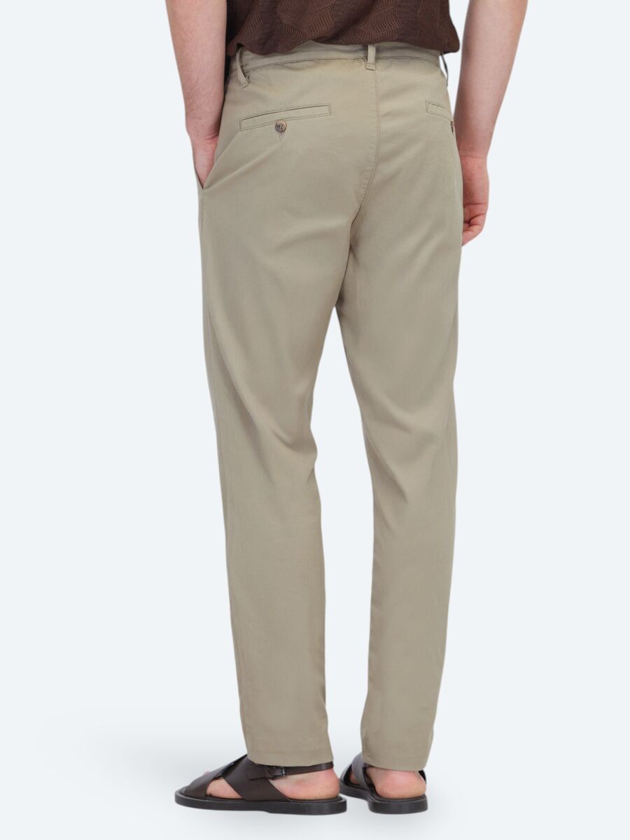 Vizon Dokuma Jogging Fit Casual Pamuk Karışımlı Pantolon - 4