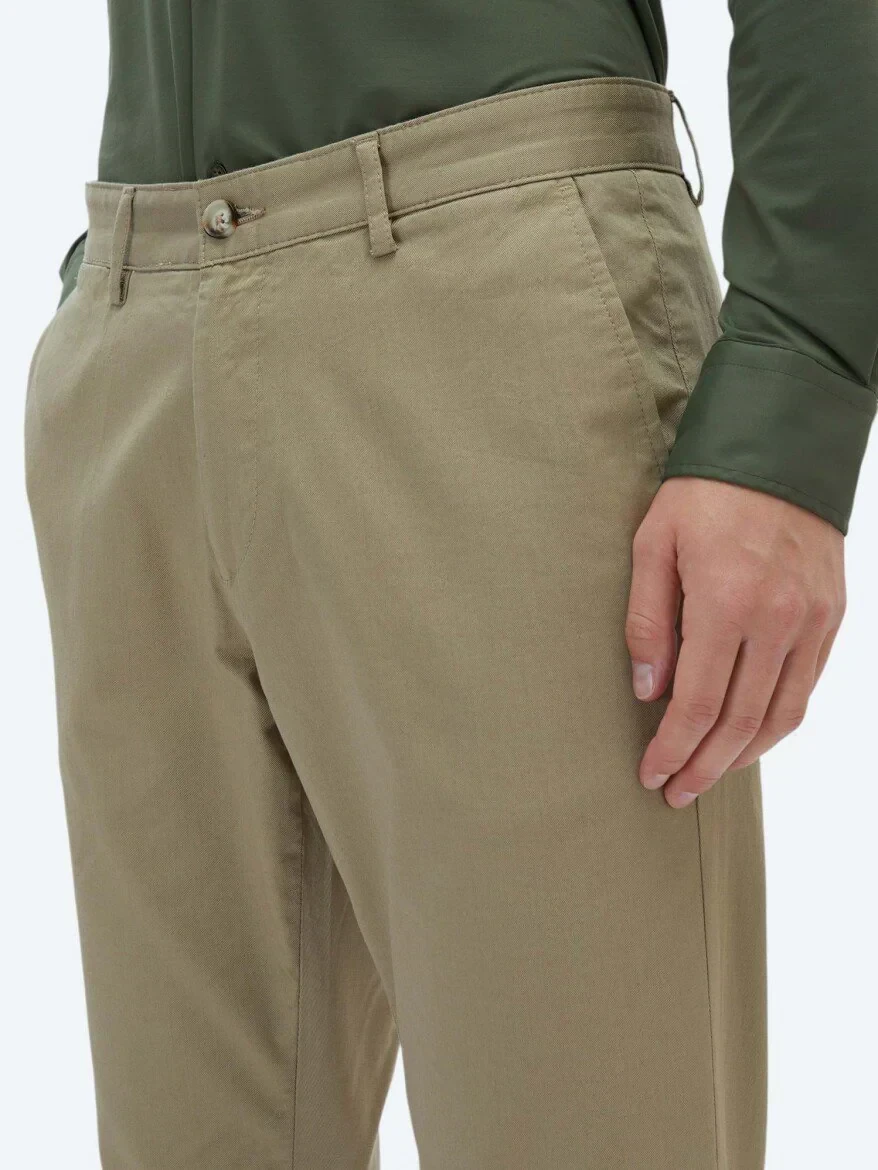 Vizon Dokuma Regular Fit Casual Pamuk Karışımlı Pantolon - 3