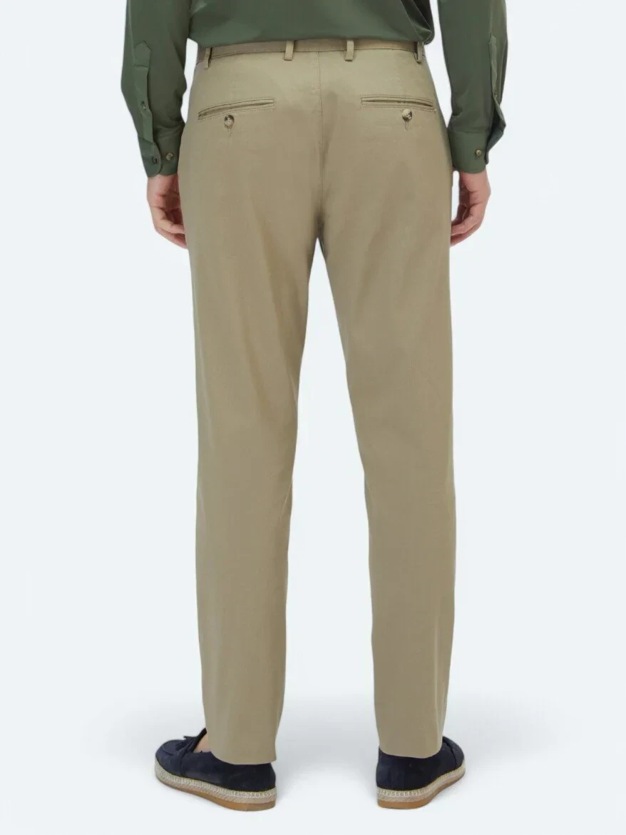 Vizon Dokuma Regular Fit Casual Pamuk Karışımlı Pantolon 