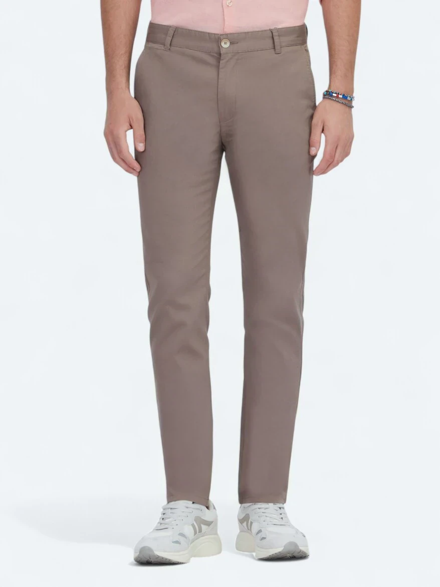 Vizon Dokuma Regular Fit Casual Pamuk Karışımlı Pantolon - 2