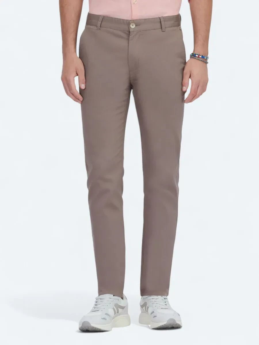 Vizon Dokuma Regular Fit Casual Pamuk Karışımlı Pantolon - 2