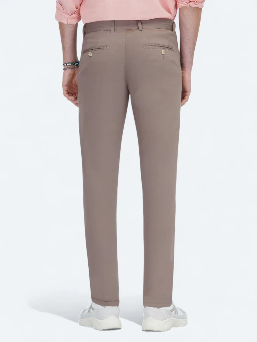 Vizon Dokuma Regular Fit Casual Pamuk Karışımlı Pantolon 