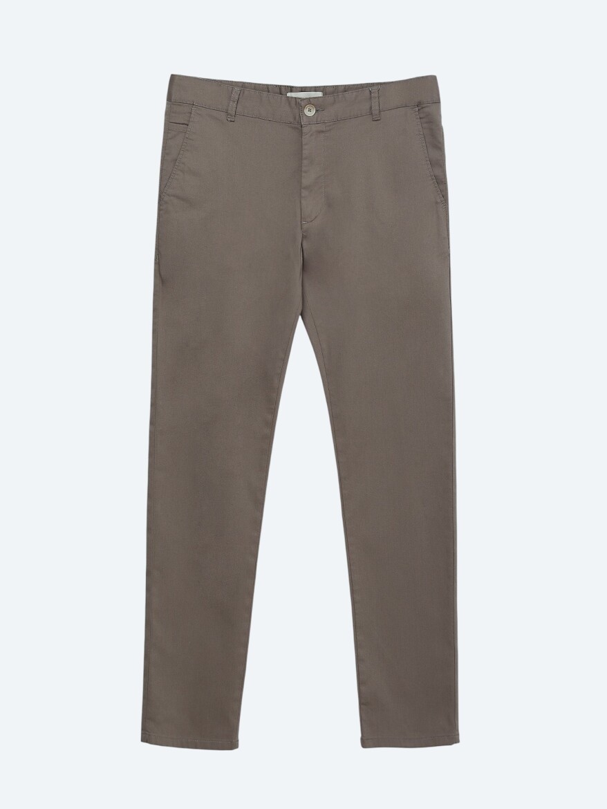 Vizon Dokuma Regular Fit Casual Pamuk Karışımlı Pantolon - 5