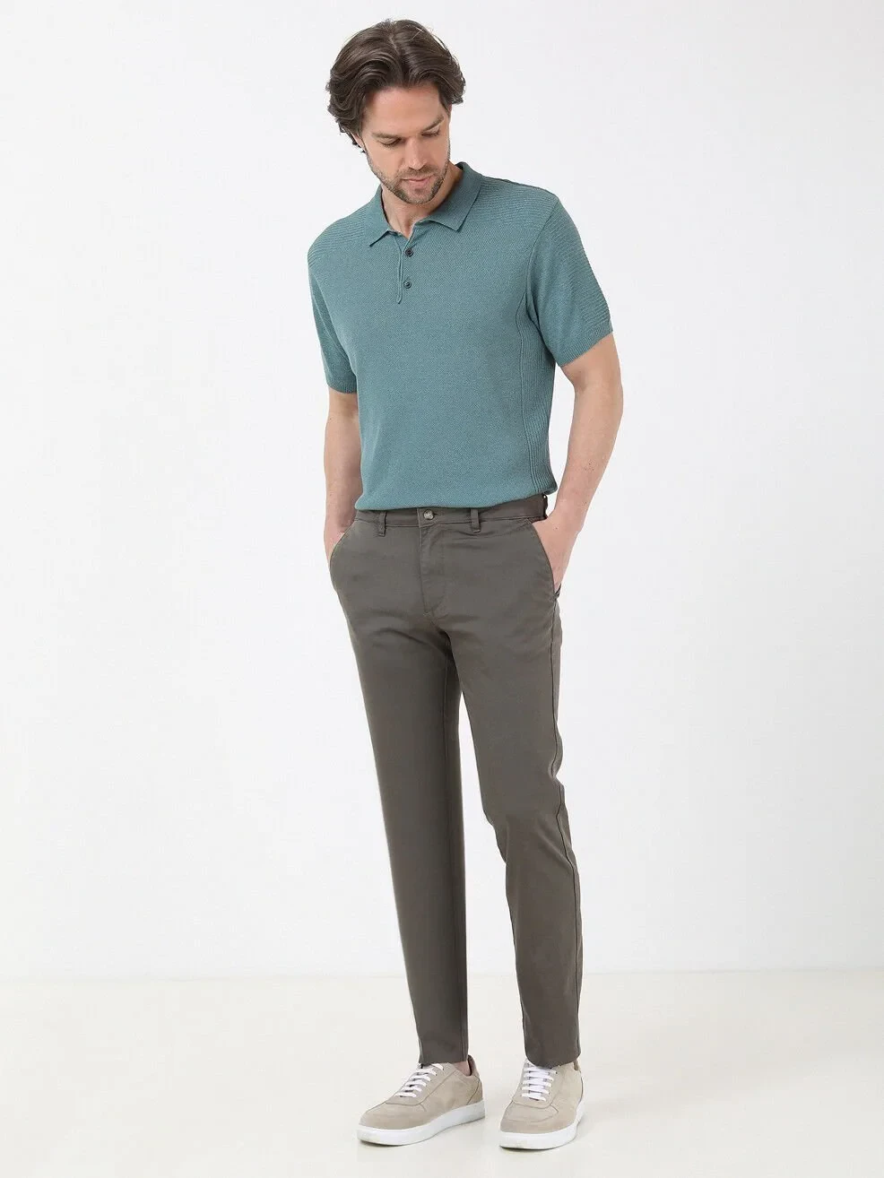 Vizon Dokuma Regular Fit Casual Pantolon - 1