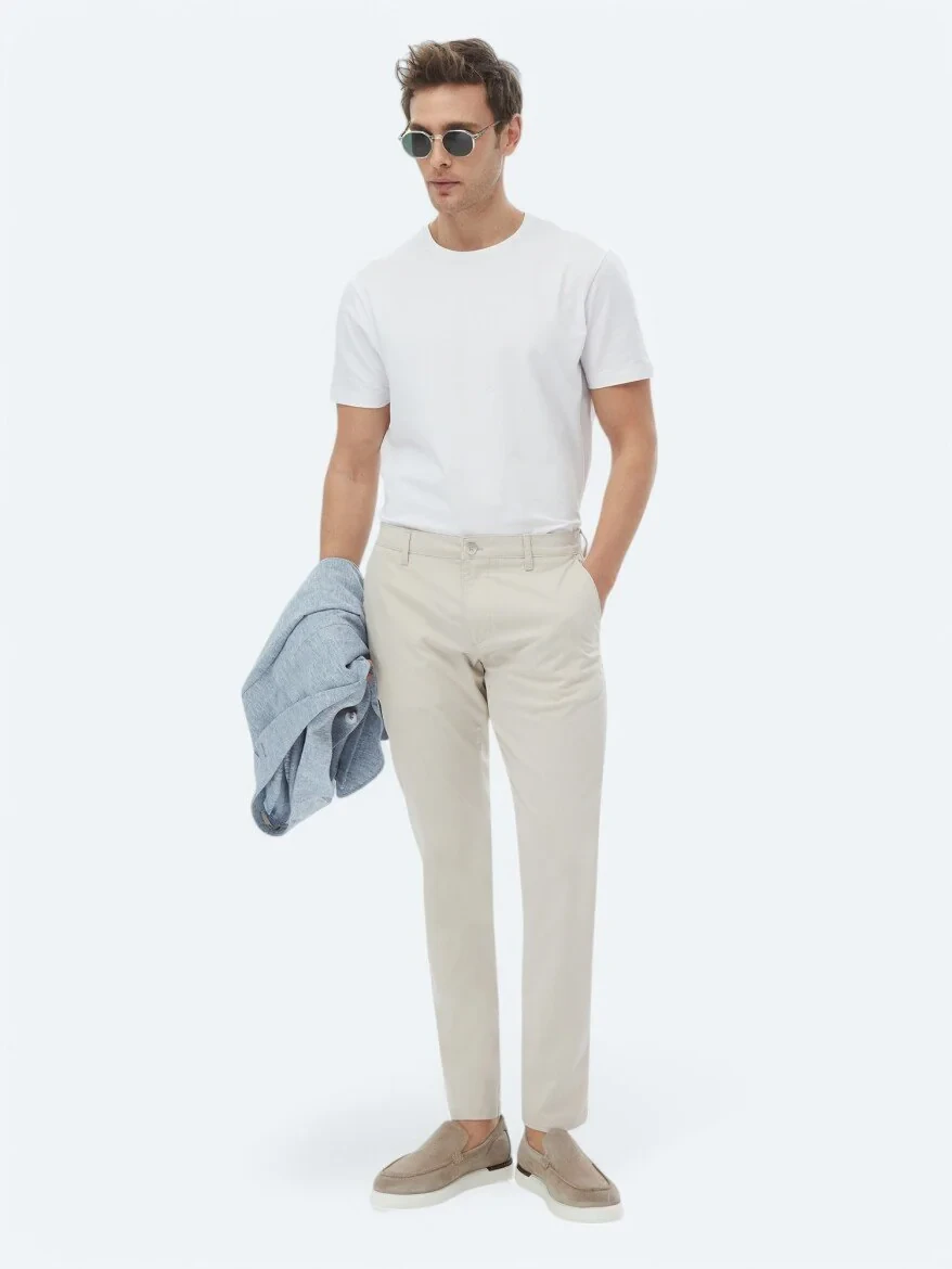 Vizon Dokuma Slim Fit Casual Pantolon - 1
