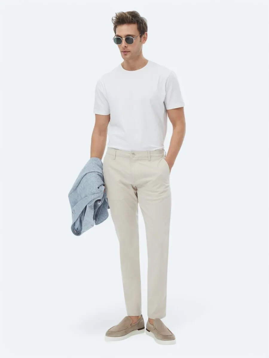Vizon Dokuma Slim Fit Casual Pantolon - 1
