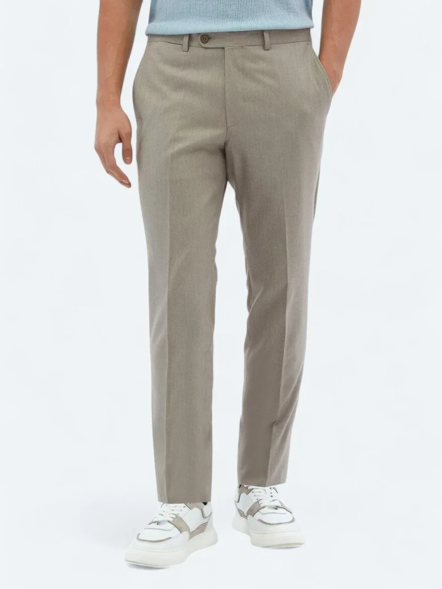 Vizon Düz Dokuma Fitted Fit Klasik Pantolon - 2