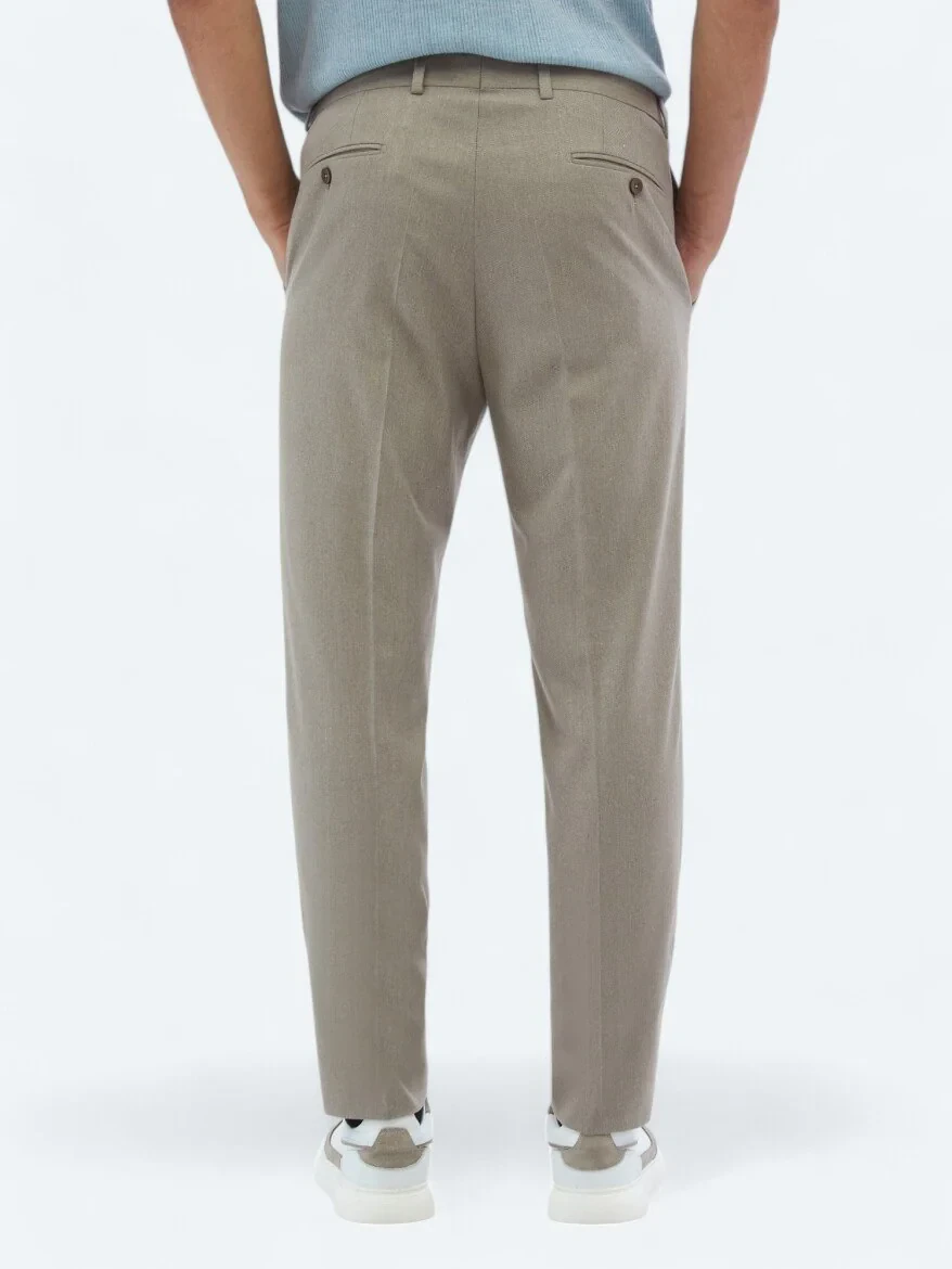 Vizon Düz Dokuma Fitted Fit Klasik Pantolon 
