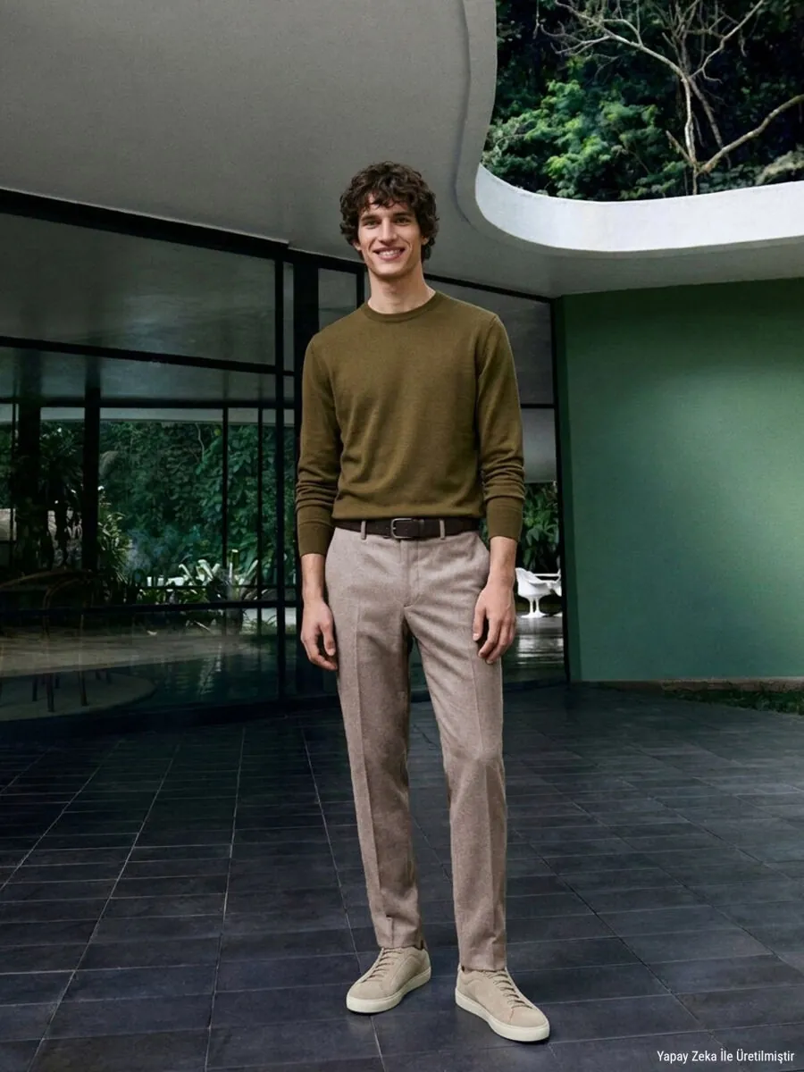 Vizon Düz Dokuma Fitted Fit Klasik Pantolon - 2