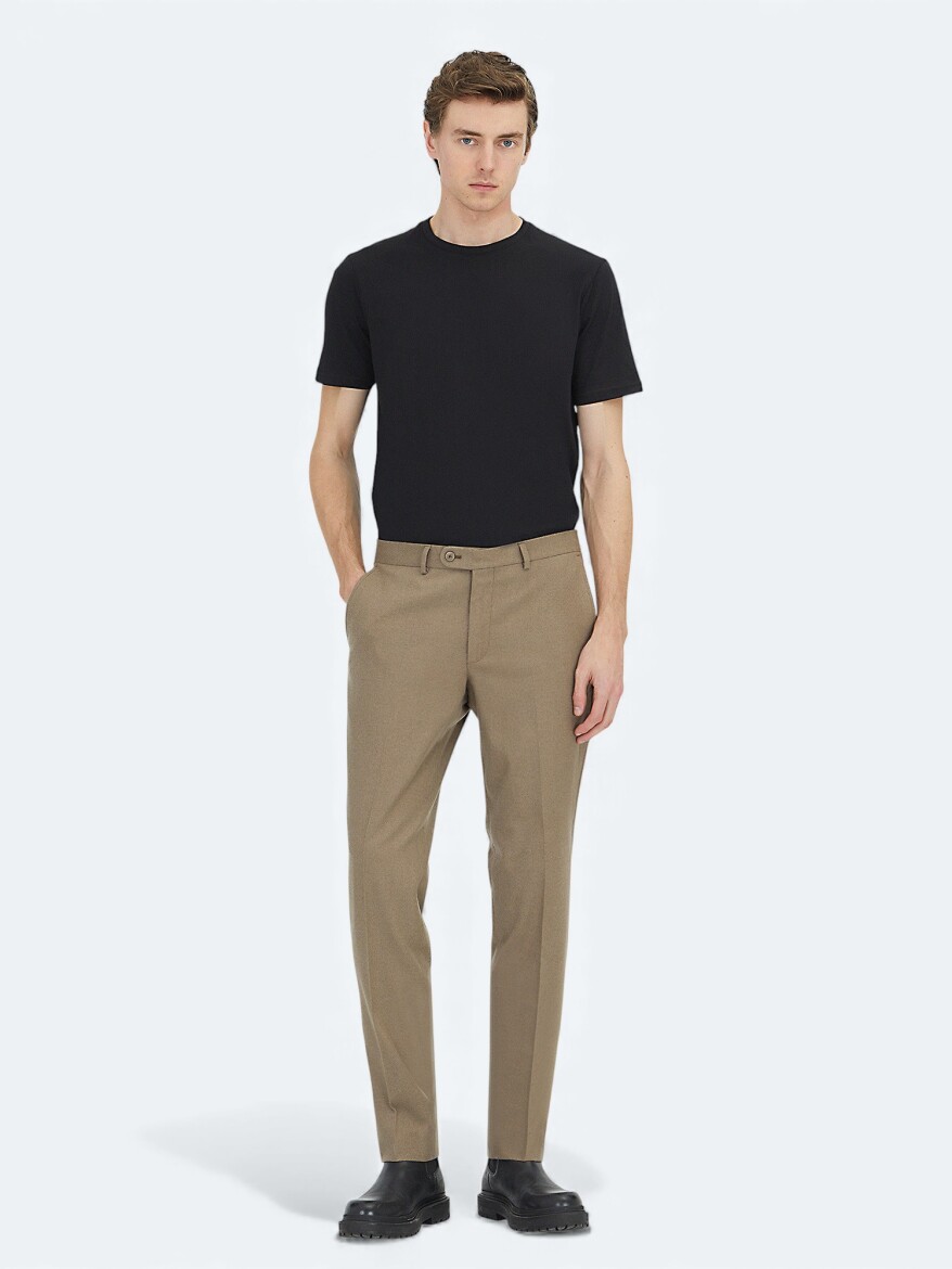 Vizon Düz Dokuma Fitted Fit Klasik Pantolon - 1