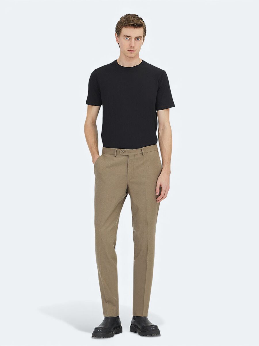 Vizon Düz Dokuma Fitted Fit Klasik Pantolon - 1