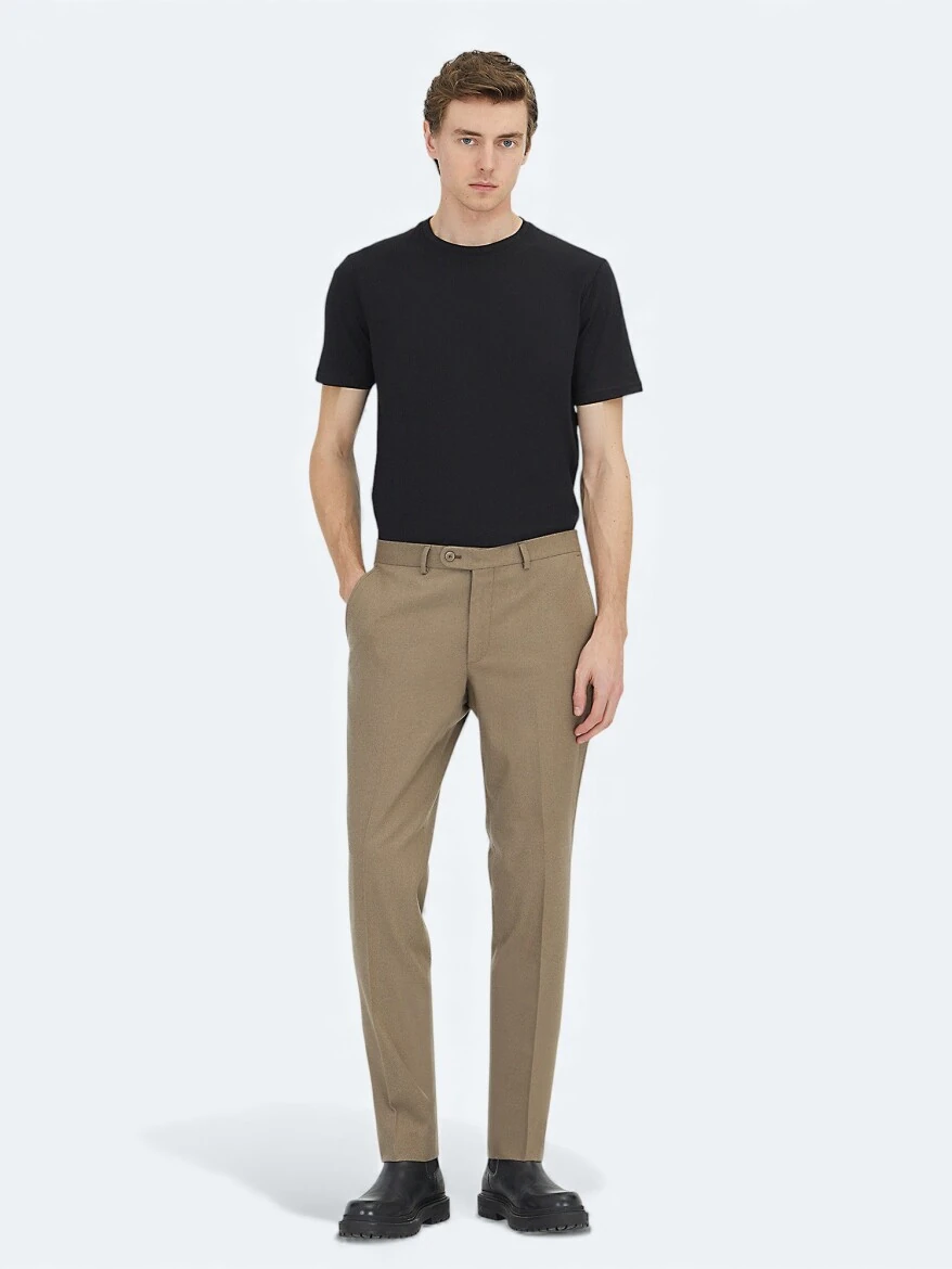 Vizon Düz Dokuma Fitted Fit Klasik Pantolon - 1
