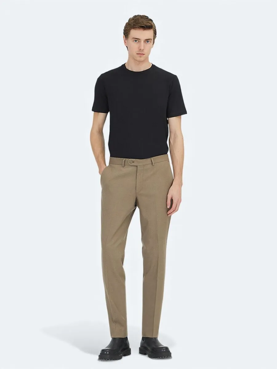 Vizon Düz Dokuma Fitted Fit Klasik Pantolon - 1