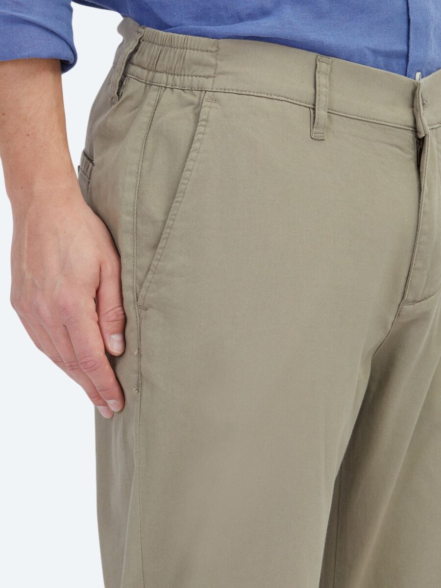 Vizon Düz Dokuma Jogging Fit Casual Pamuk Karışımlı Pantolon - 3