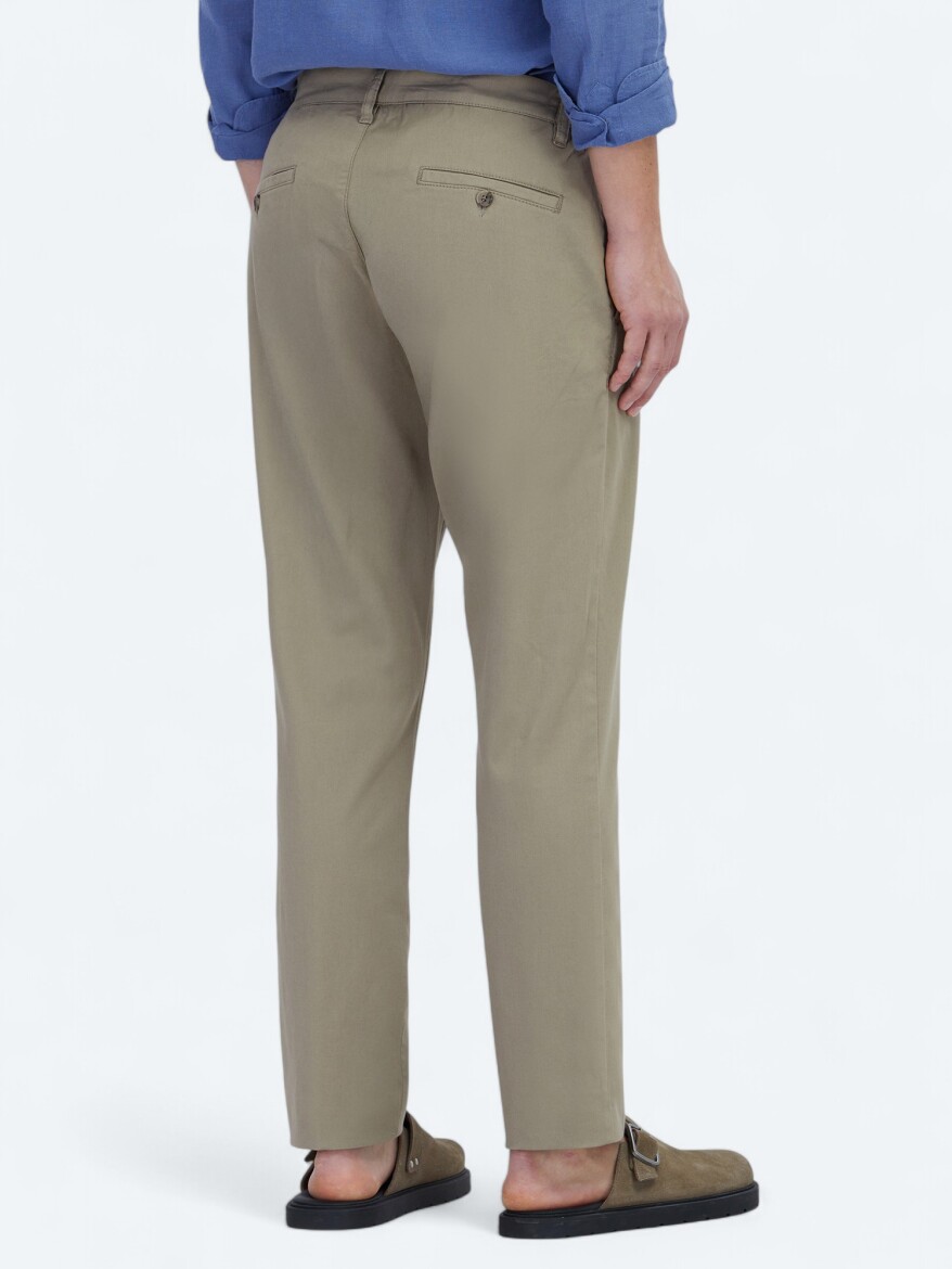 Vizon Düz Dokuma Jogging Fit Casual Pamuk Karışımlı Pantolon - 4