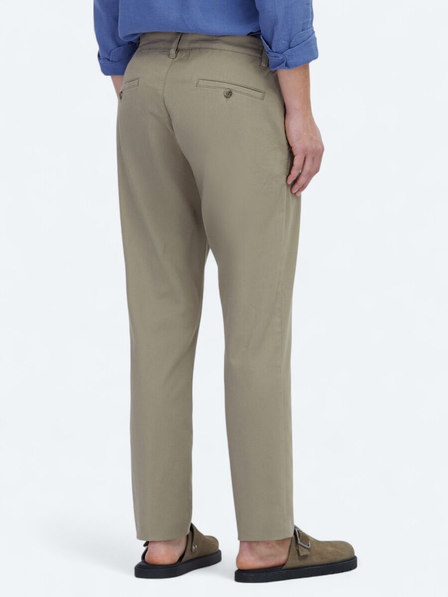 Vizon Düz Dokuma Jogging Fit Casual Pamuk Karışımlı Pantolon - 4