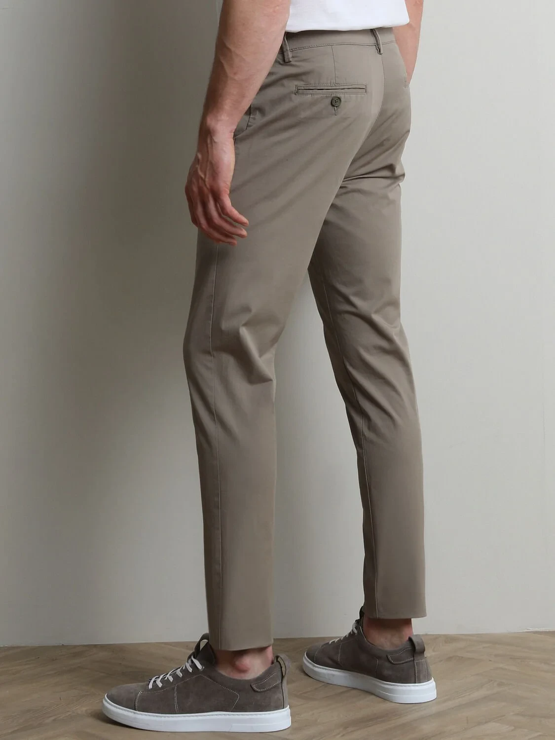 Vizon Düz Dokuma Regular Fit Casual Pamuk Karışımlı Pantolon - 4