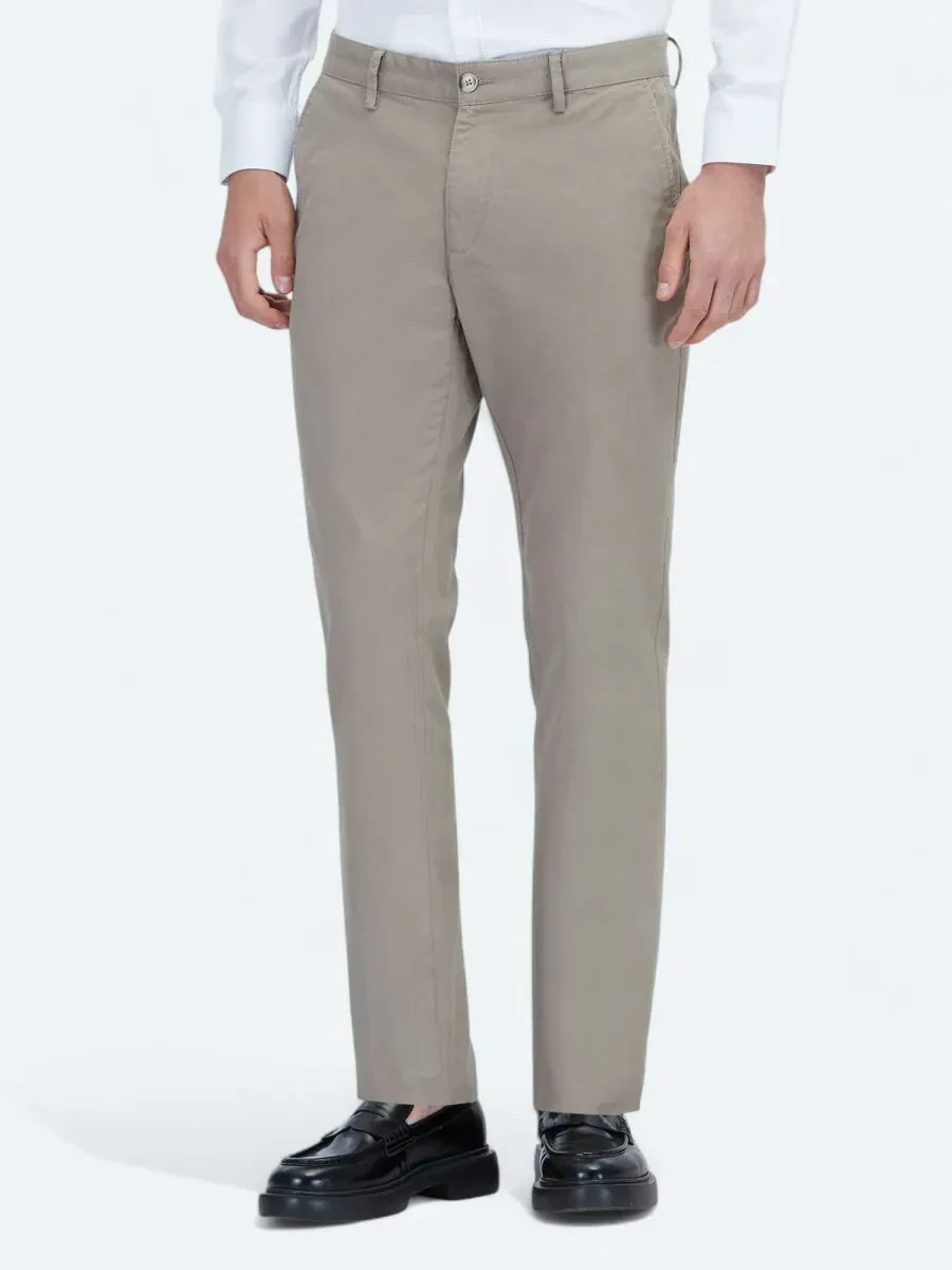 Vizon Düz Dokuma Regular Fit Casual Pamuk Karışımlı Pantolon - 2