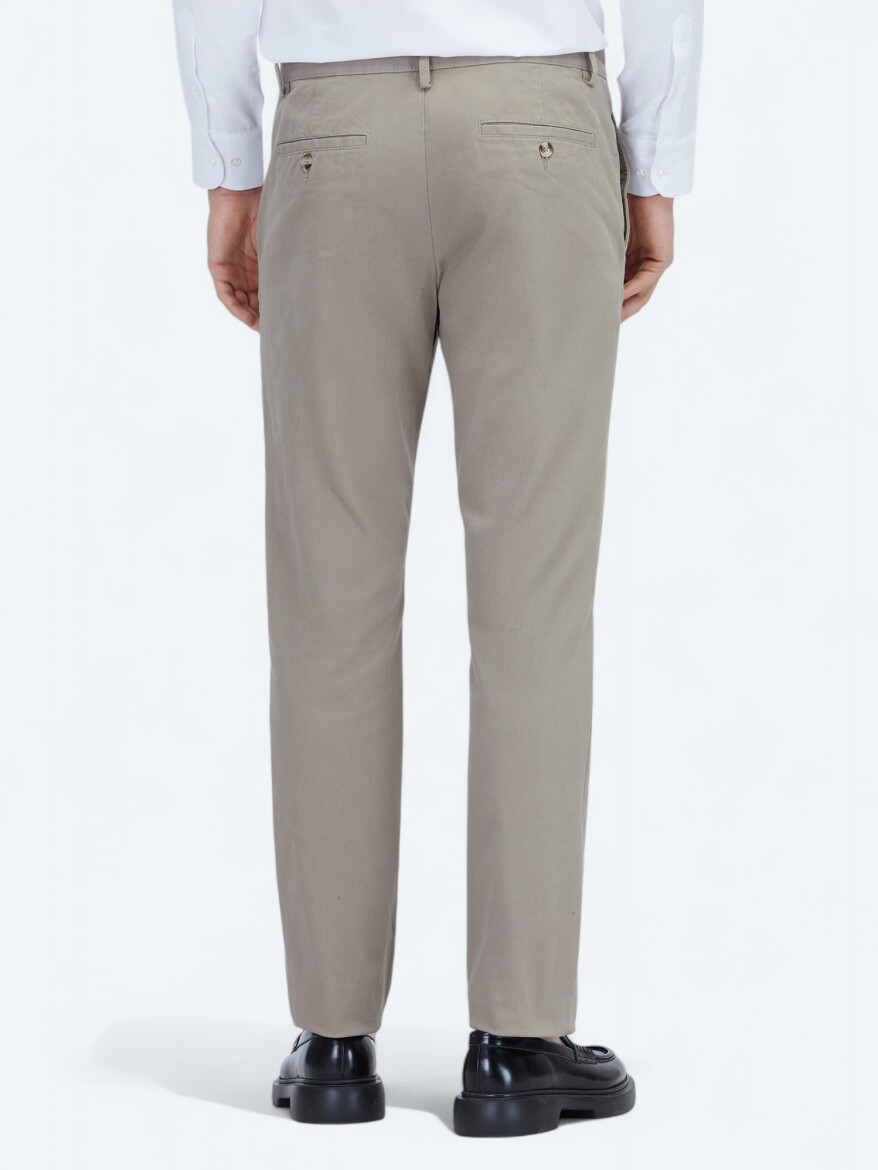Vizon Düz Dokuma Regular Fit Casual Pamuk Karışımlı Pantolon - 4