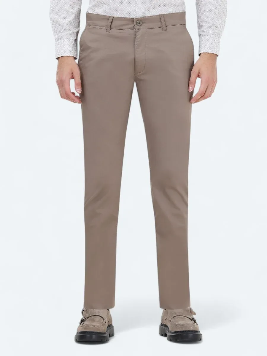 Vizon Düz Dokuma Slim Fit Casual Pamuk Karışımlı Pantolon - 2