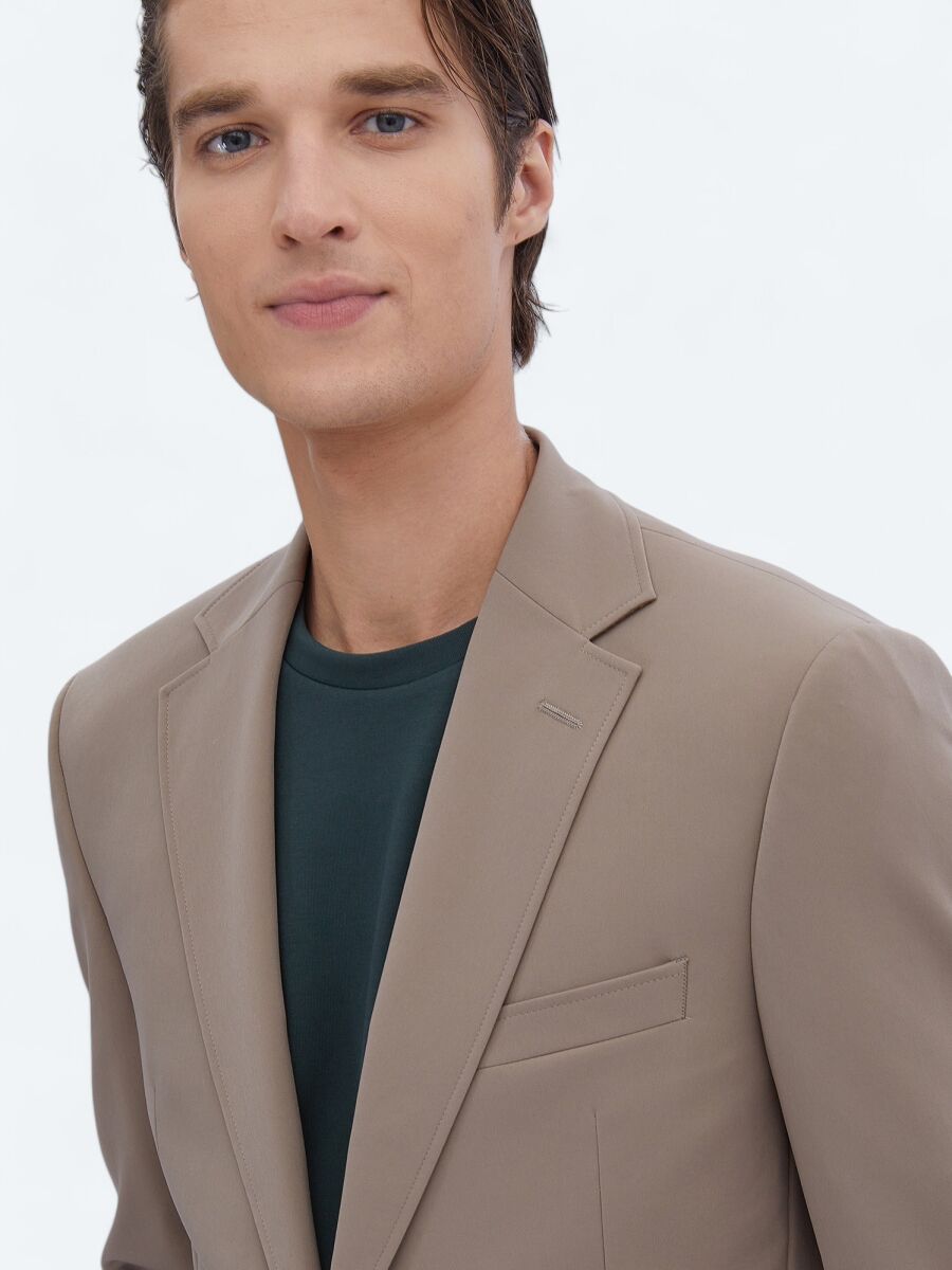 Vizon Düz Modern Fit Kırışmayan Takım Elbise - 3