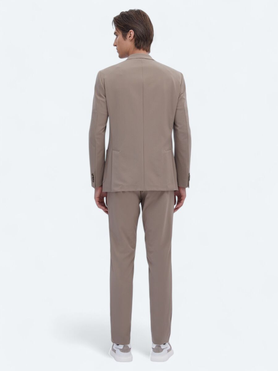 Vizon Düz Modern Fit Kırışmayan Takım Elbise - 6