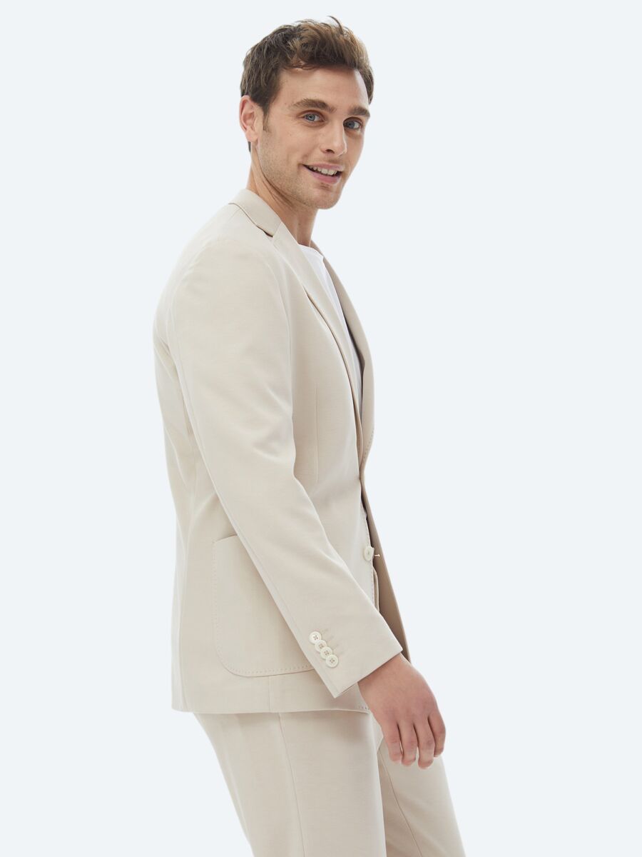 Vizon Düz Modern Fit Örme Takım Elbise - 7