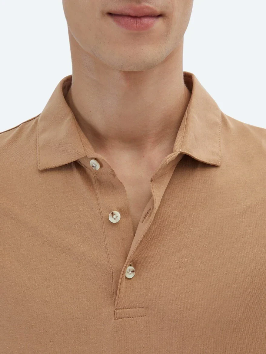Vizon Düz Polo Yaka %100 Pamuk T-Shirt 