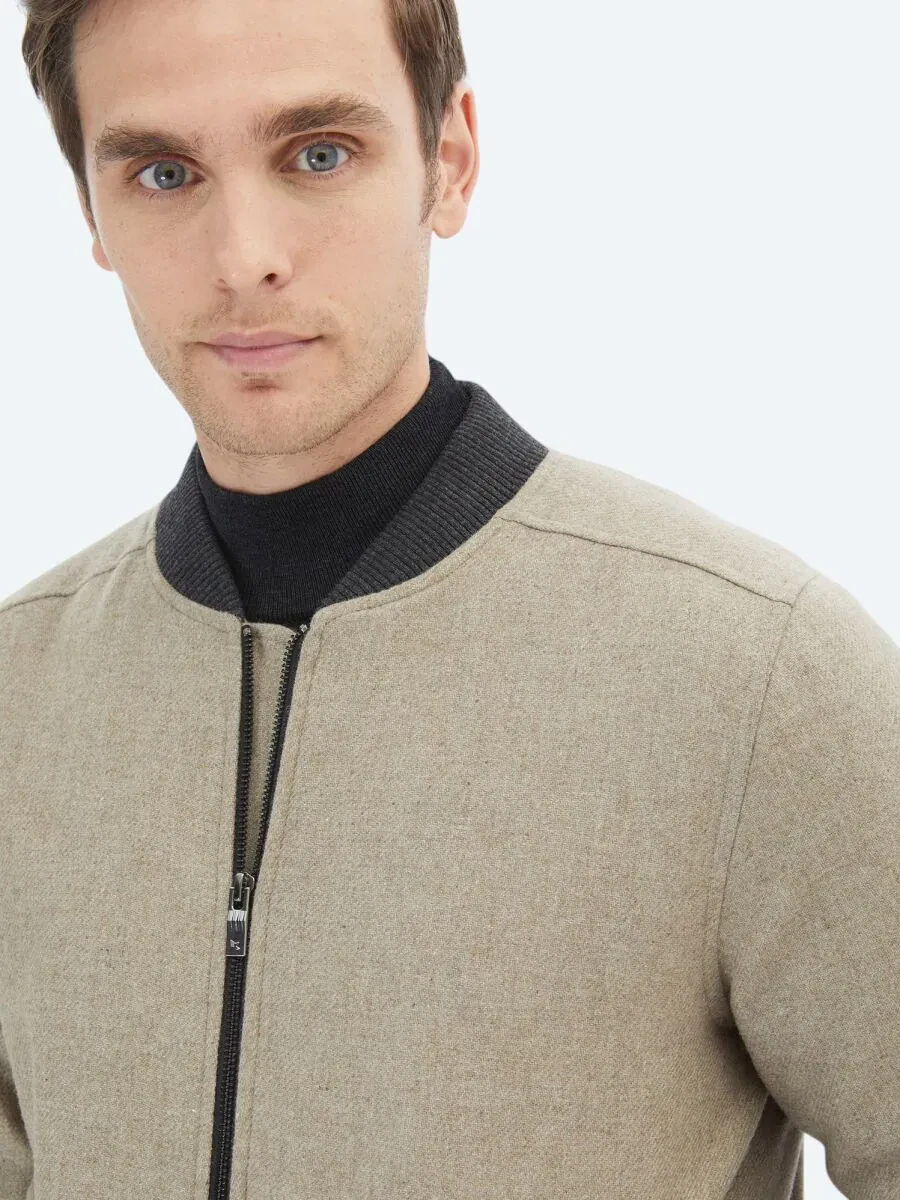 Vizon Regular Fit Casual Dokuma Mont - 4
