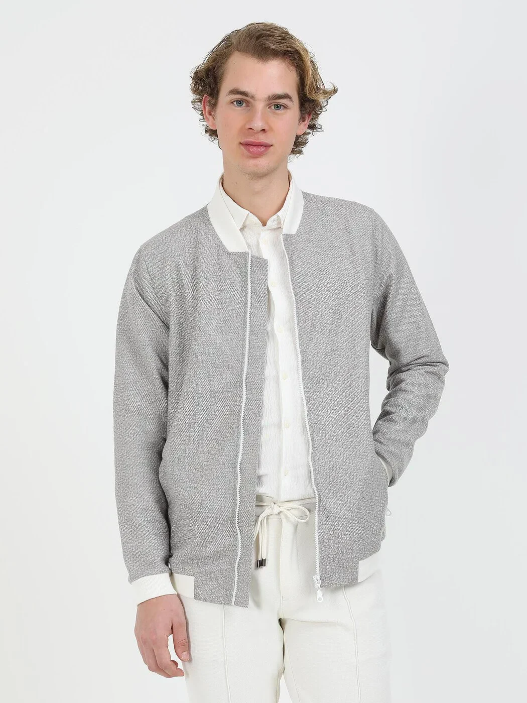 Vizon Regular Fit Casual Örme Mont - 1