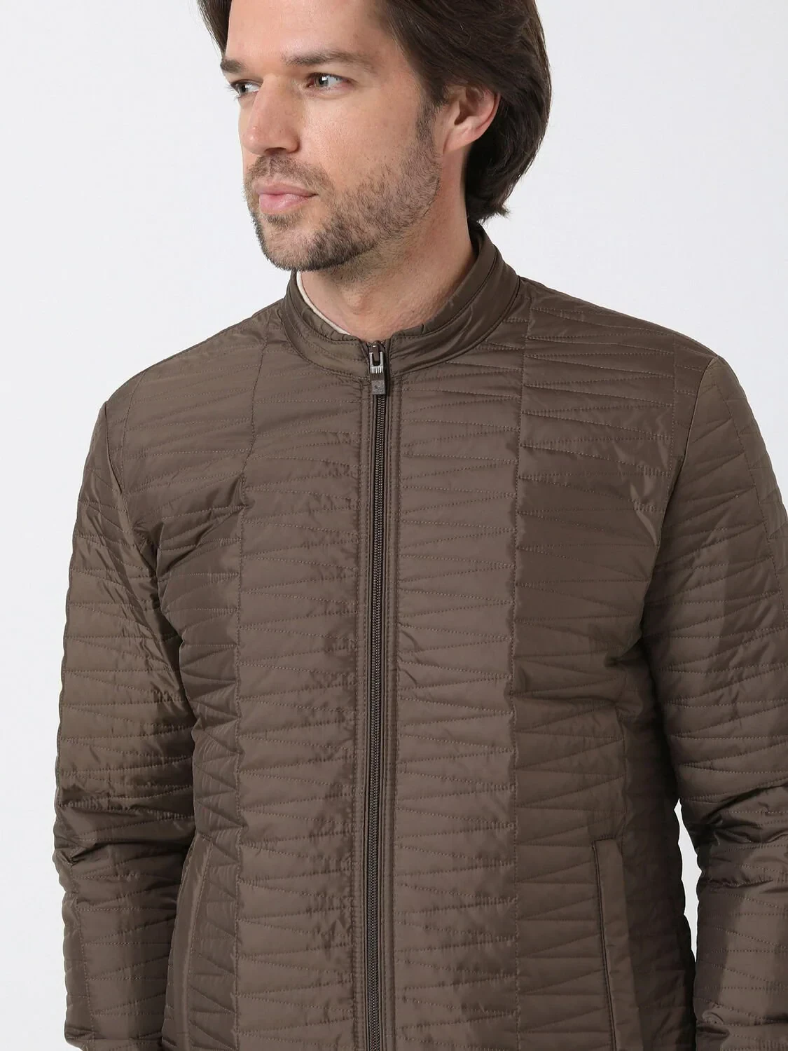 Vizon Regular Fit Dik Yaka Casual Dokuma Mont - 3