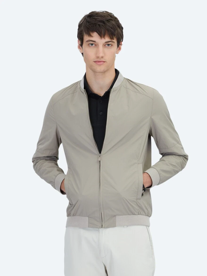Vizon Regular Fit Dik Yaka Casual Dokuma Mont - 1