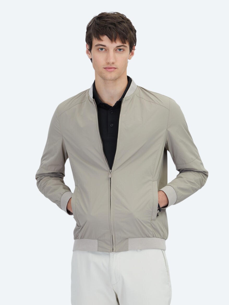 Vizon Regular Fit Dik Yaka Casual Dokuma Mont - KİP