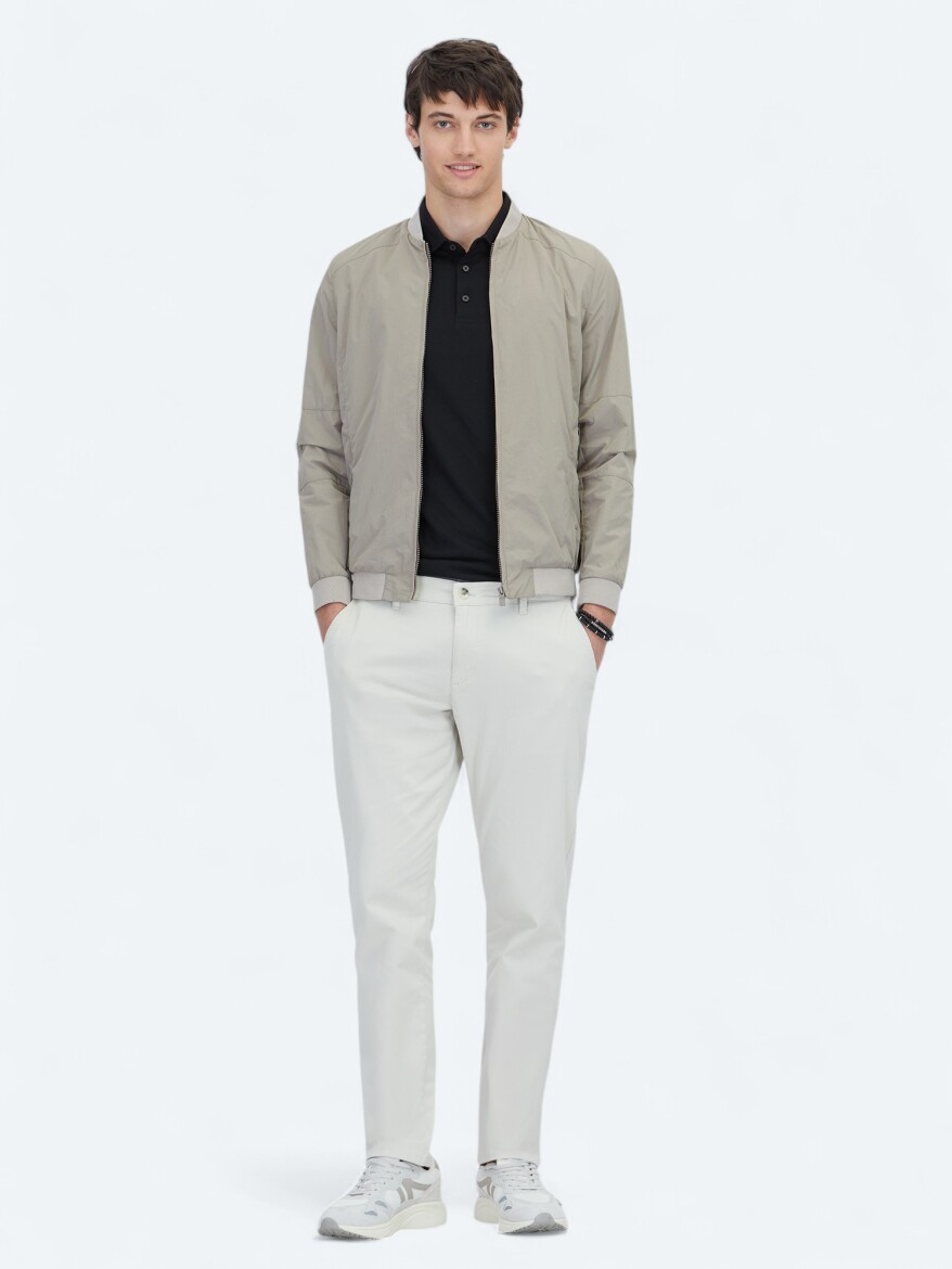 Vizon Regular Fit Dik Yaka Casual Dokuma Mont - KİP