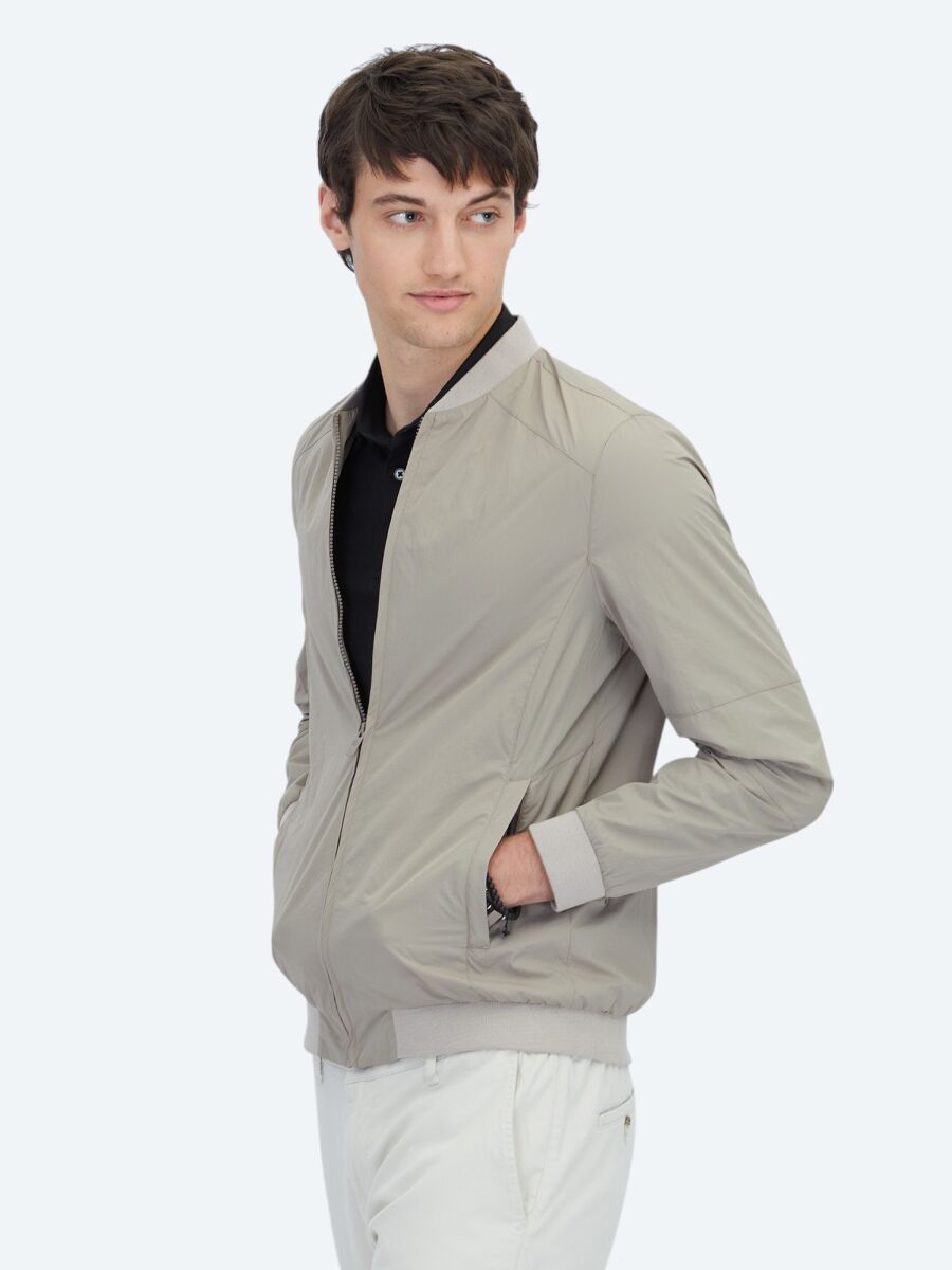 Vizon Regular Fit Dik Yaka Casual Dokuma Mont - 3