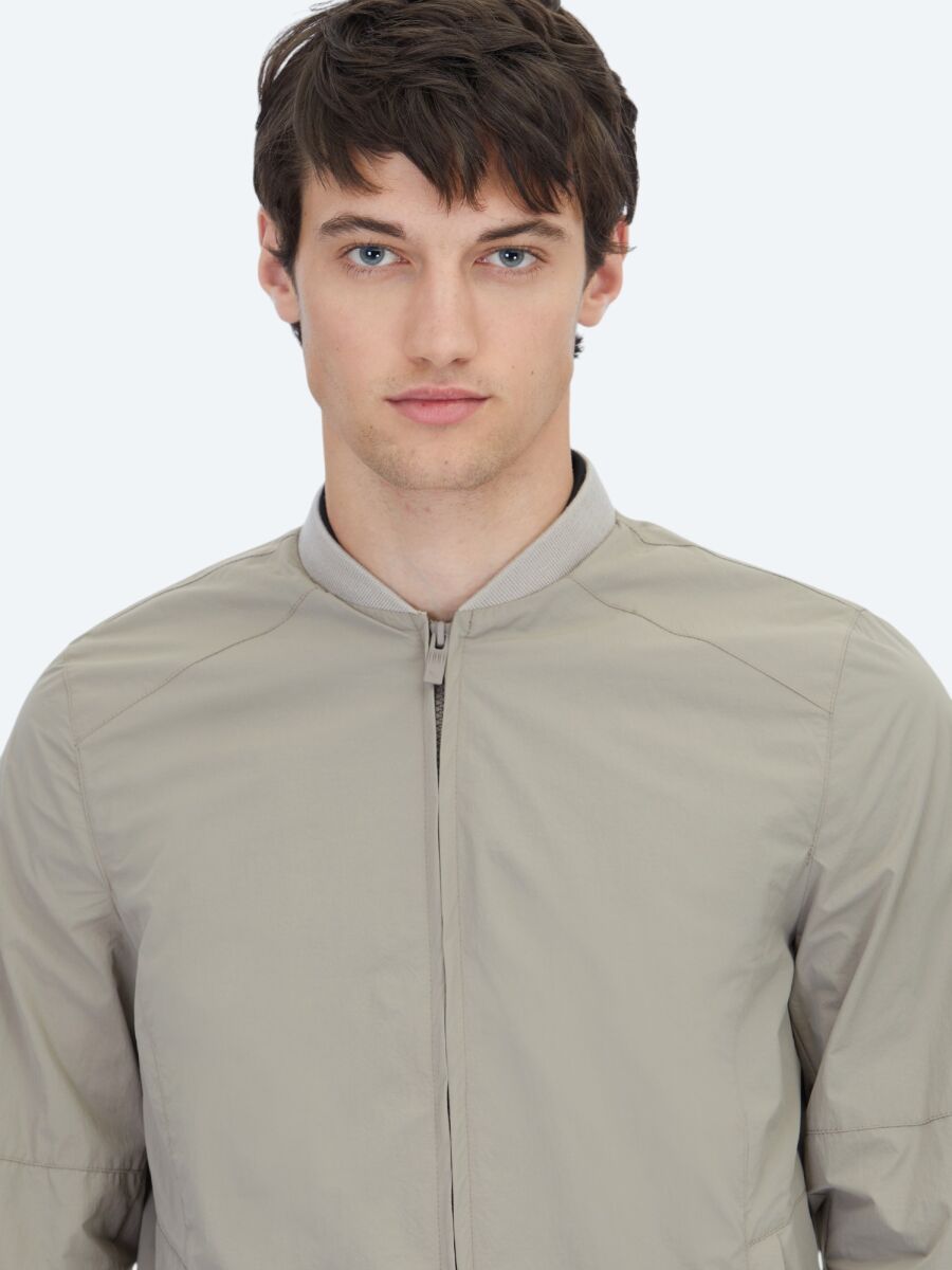 Vizon Regular Fit Dik Yaka Casual Dokuma Mont - 4