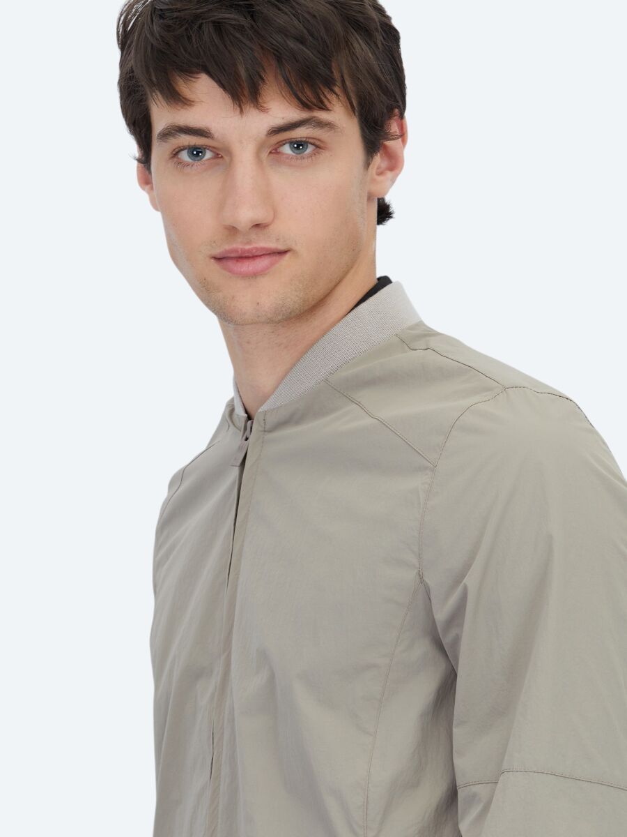 Vizon Regular Fit Dik Yaka Casual Dokuma Mont - 5