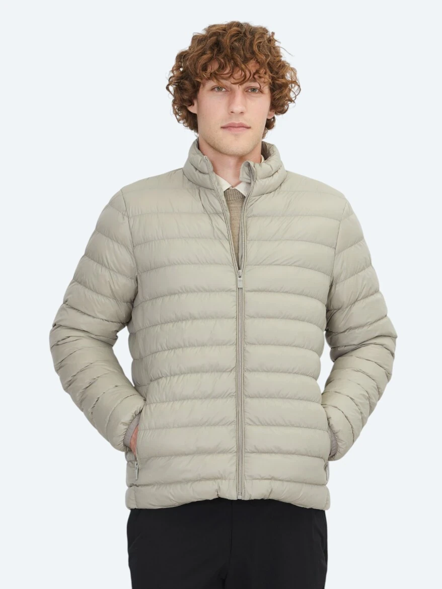Vizon Regular Fit Dik Yaka Casual Dokuma Mont - 1