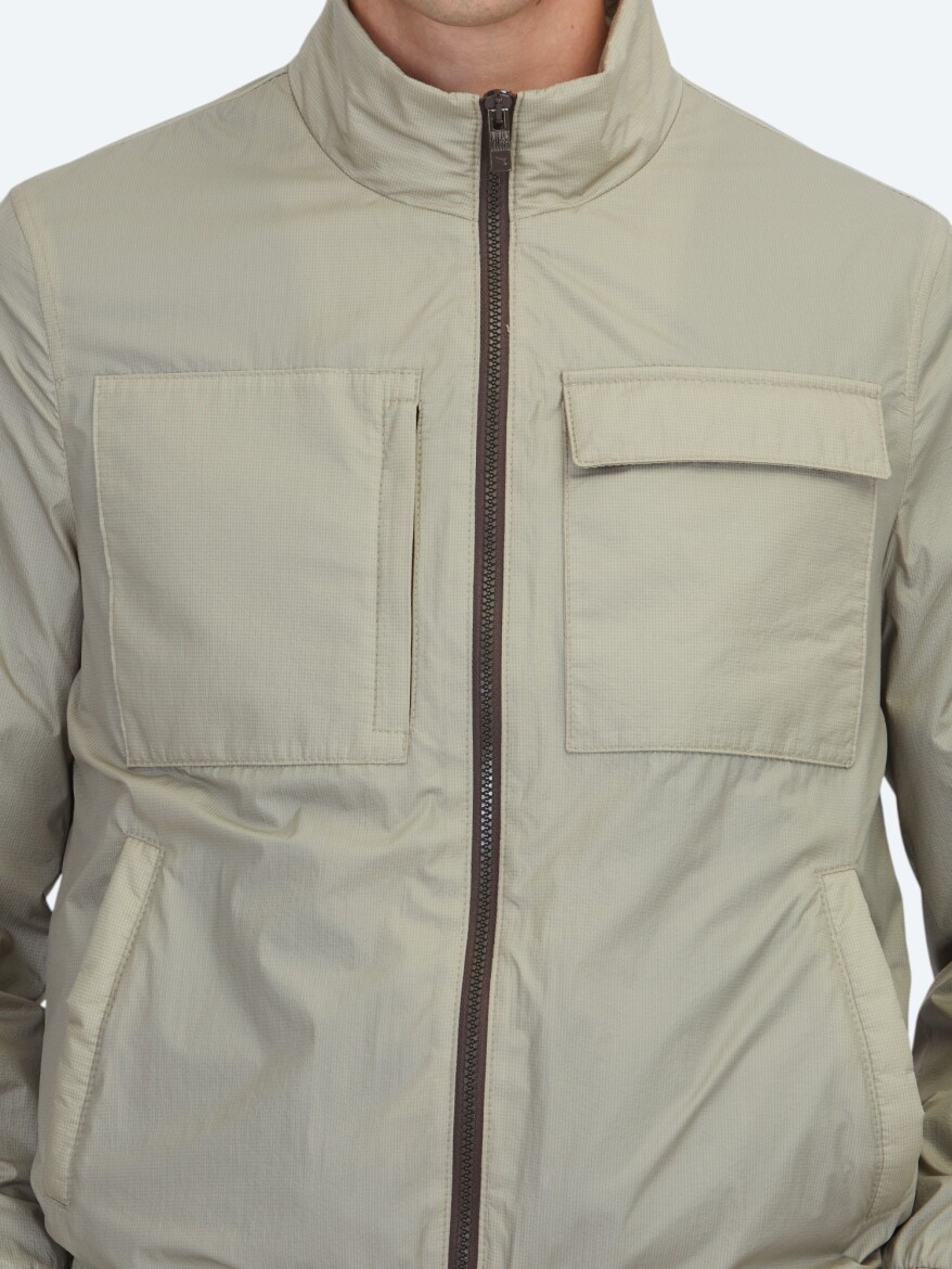 Vizon Regular Fit Dik Yaka Casual Dokuma Mont - 4