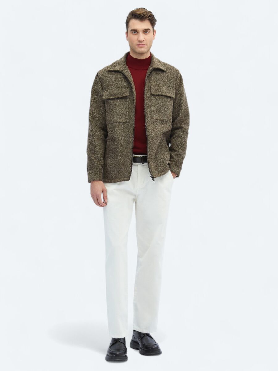 Vizon Regular Fit Gömlek Yaka Casual Dokuma Mont - 2