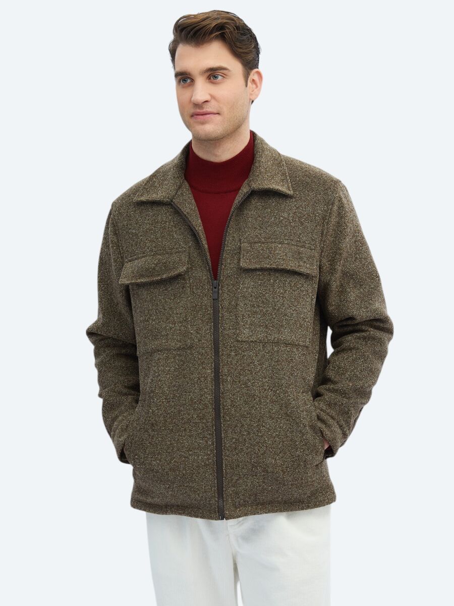 Vizon Regular Fit Gömlek Yaka Casual Dokuma Mont - 3