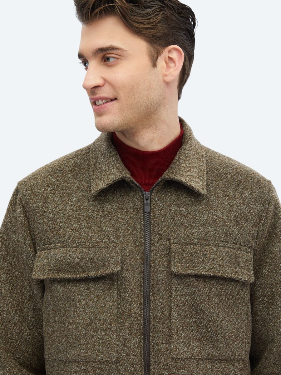 Vizon Regular Fit Gömlek Yaka Casual Dokuma Mont - 5